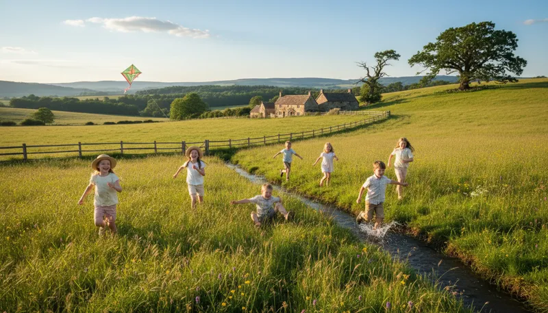 Illustration of buckland: A village in England, known for its charm.