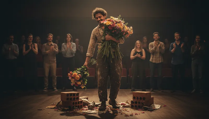 Illustration of bouquets and brickbats: praise and criticism received together