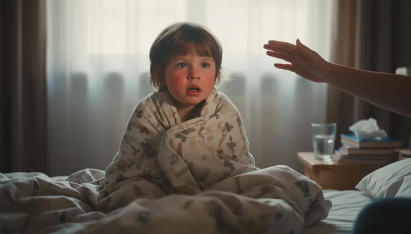 Illustration of fever: A temporary increase in body temperature.