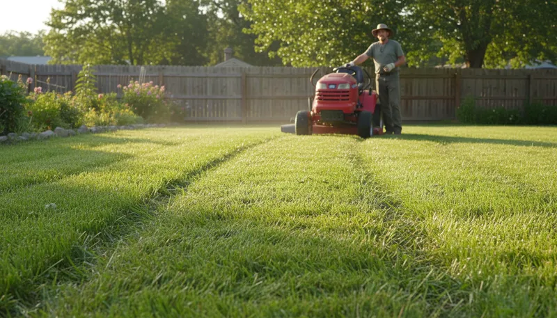 Illustration of swath: A strip or path cut through something.