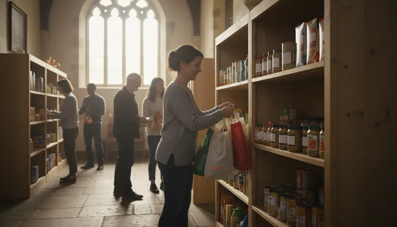 Illustration of parishioner: A member of a local church community.