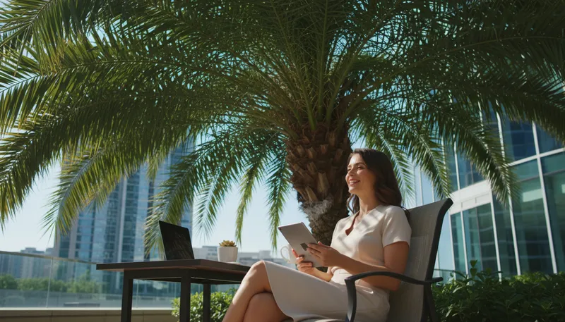 Illustration of made in the shade: to be in a comfortable situation.