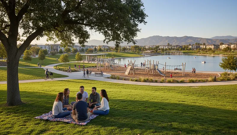 Illustration of irvine: a city in California known for its parks.