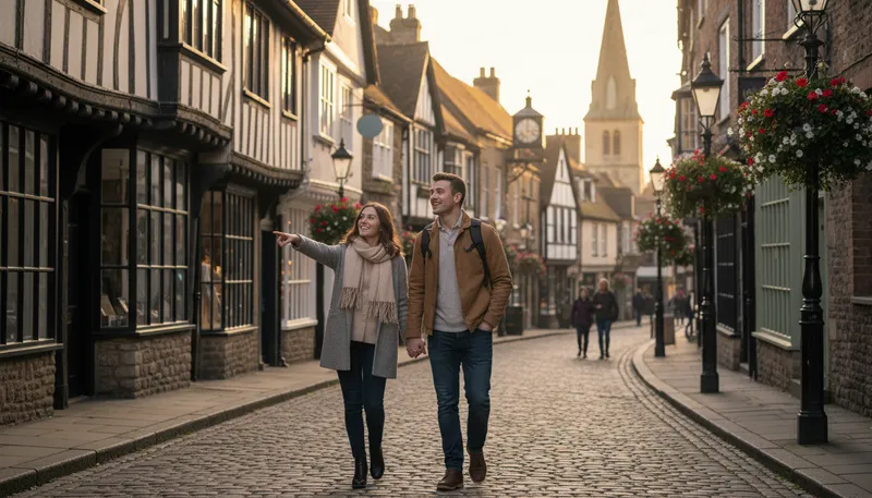 Illustration of hertford: A town in England.