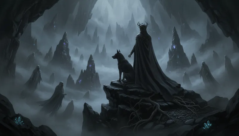 Illustration of hades: The Greek god of the underworld.