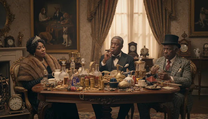 Illustration of nigger rich: wealthy without social refinement.