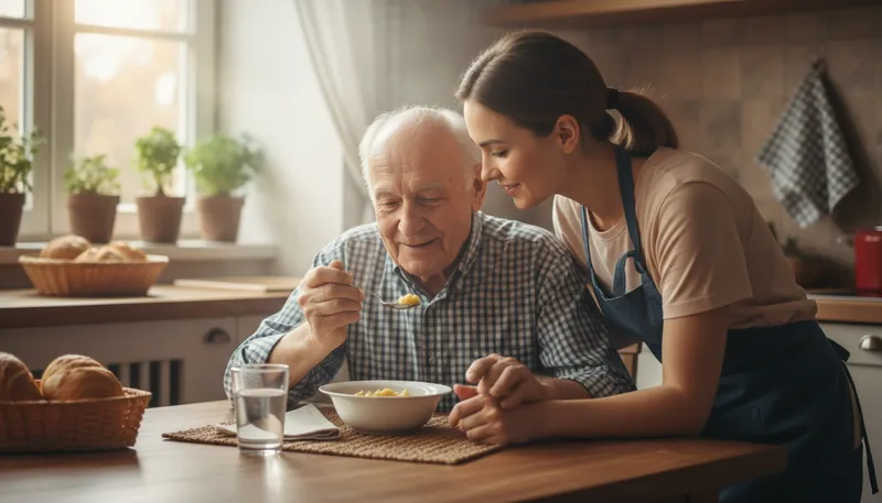 Illustration of caregiver: A person who provides care for others.