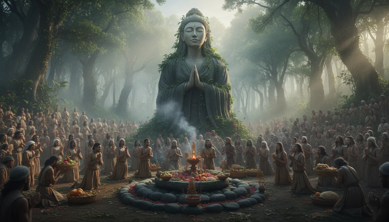 deity का चित्र: a god or goddess in a religion.