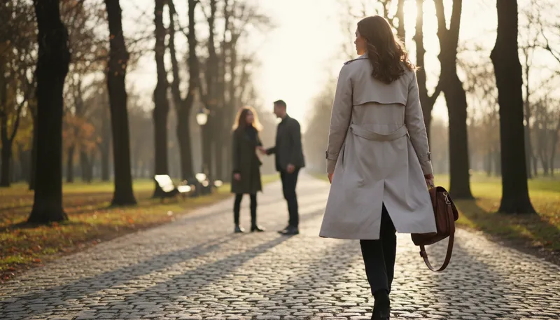 Illustration of walk away: to leave a situation or relationship