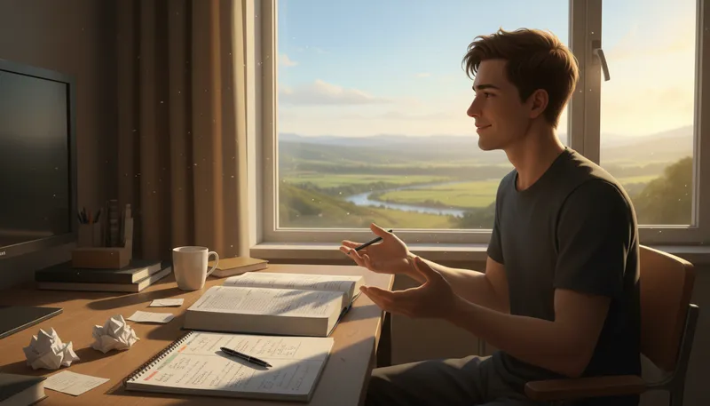 Illustration of see daylight: to gain clarity or understanding