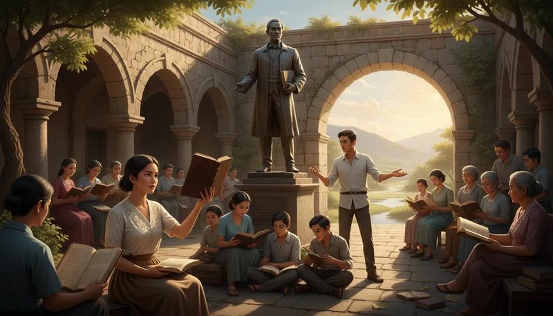 Illustration of rizal: A national hero of the Philippines.
