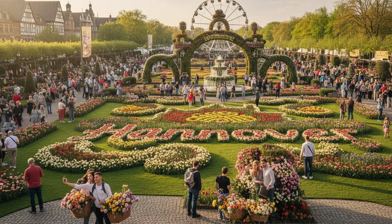 Illustration of hannover: A city in Germany known for its gardens.