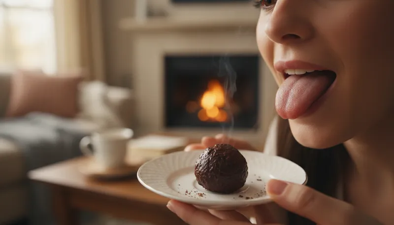 Illustration of melt in the mouth: Food that dissolves easily when eaten.