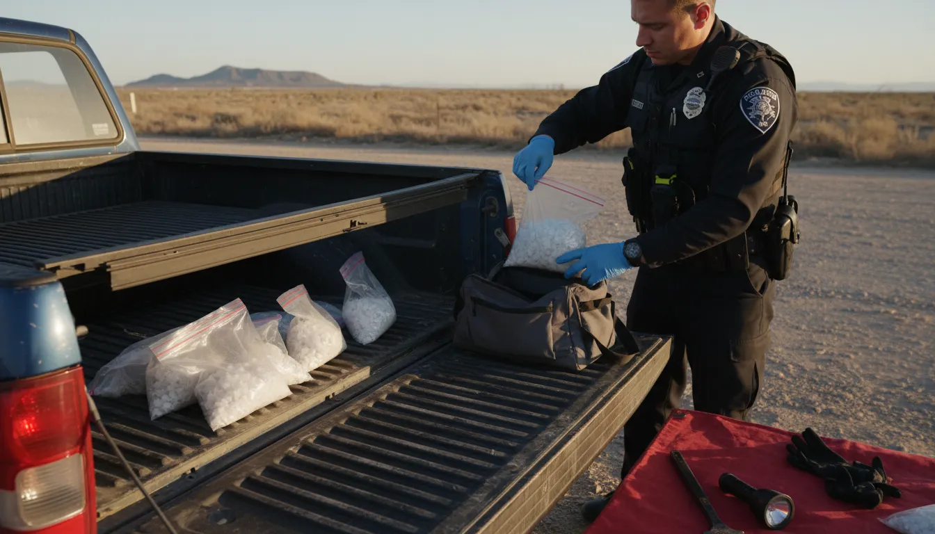 Ilustración de methamphetamine: A powerful, illegal stimulant drug.