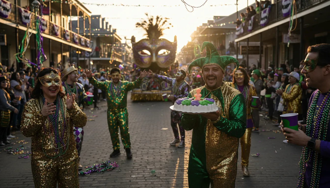 Иллюстрация Mardi: French for Tuesday, often related to celebrations.