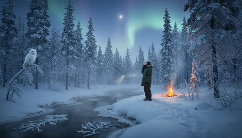 Illustration of boreal: Relating to northern regions.