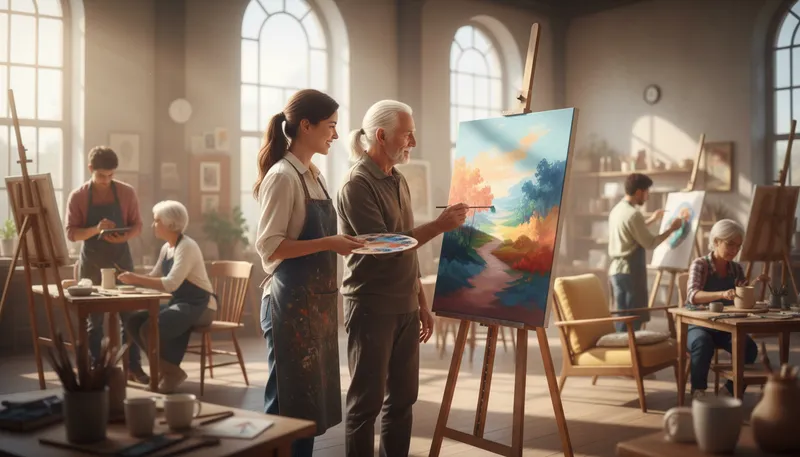 Illustration of intergenerational: Involving different generations or age groups.