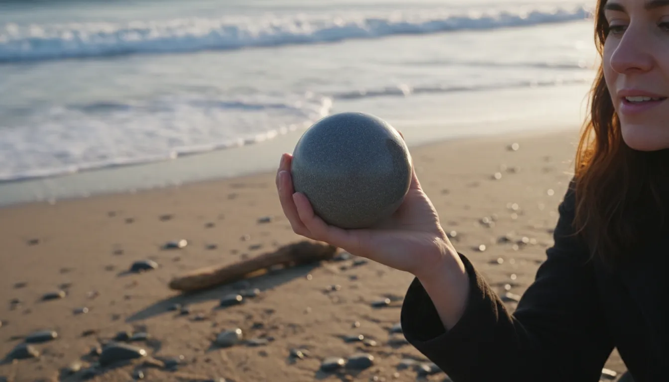 ภาพประกอบของ spherical: Having a completely round shape like a ball.