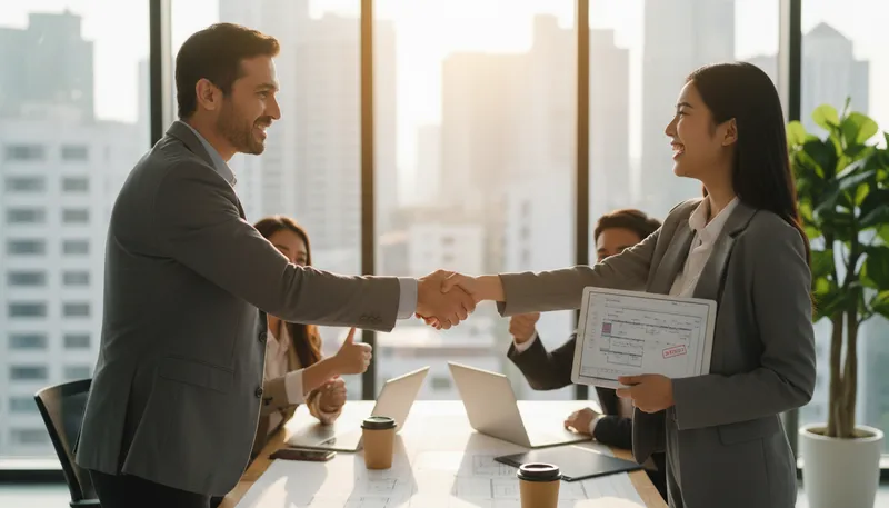 Illustration of get the nod: To receive approval or agreement.