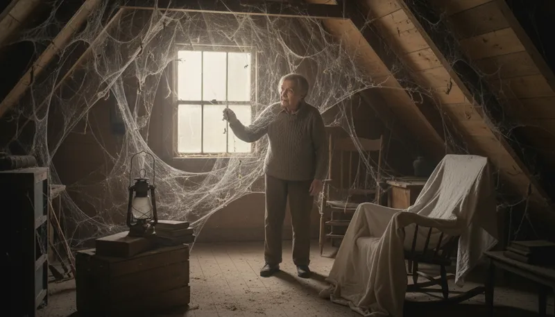 Illustration of cobweb: A spider's silk web found in corners.
