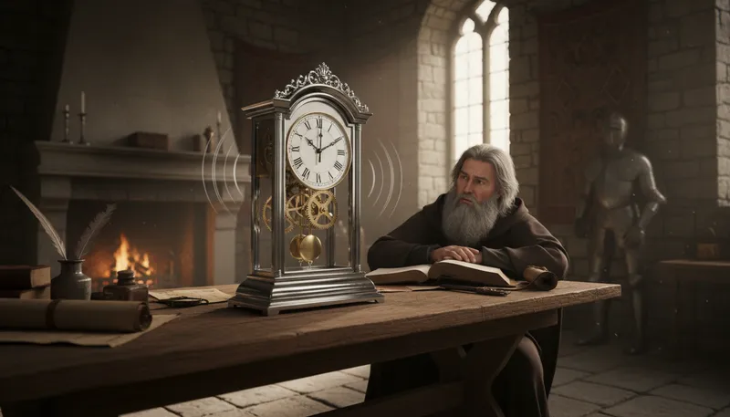 Illustration of anachronistic: Out of place in time.