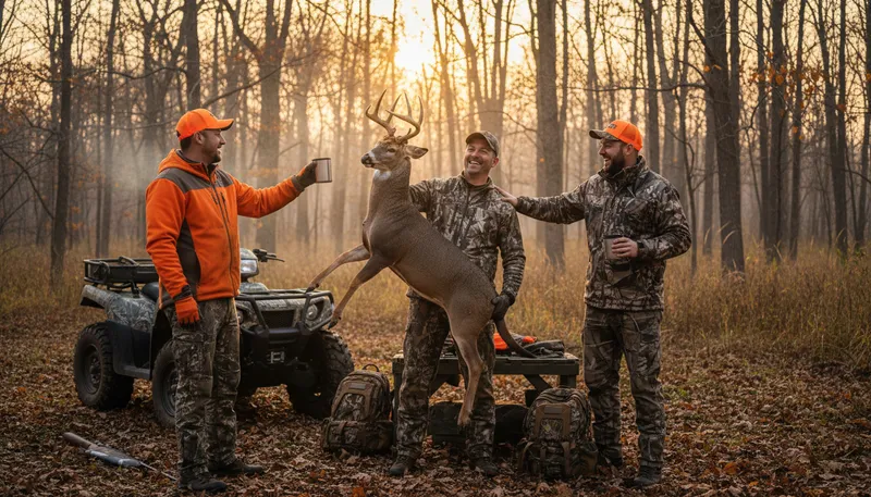 Illustration of open season: a time when hunting is allowed