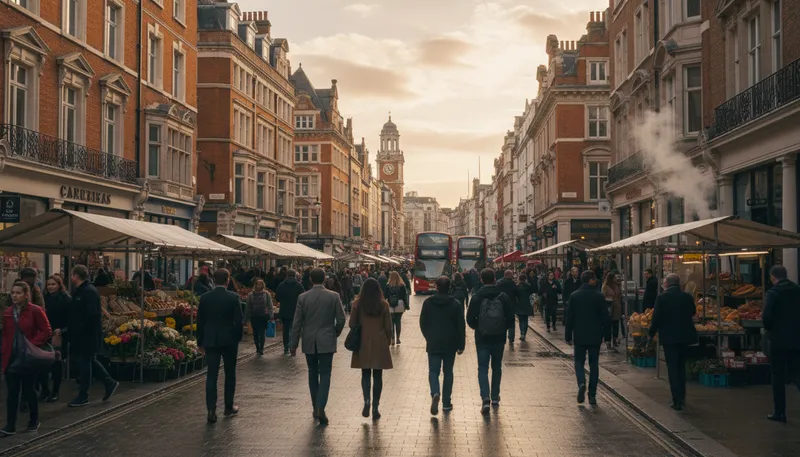 Illustration of holborn: An area in London known for its history.