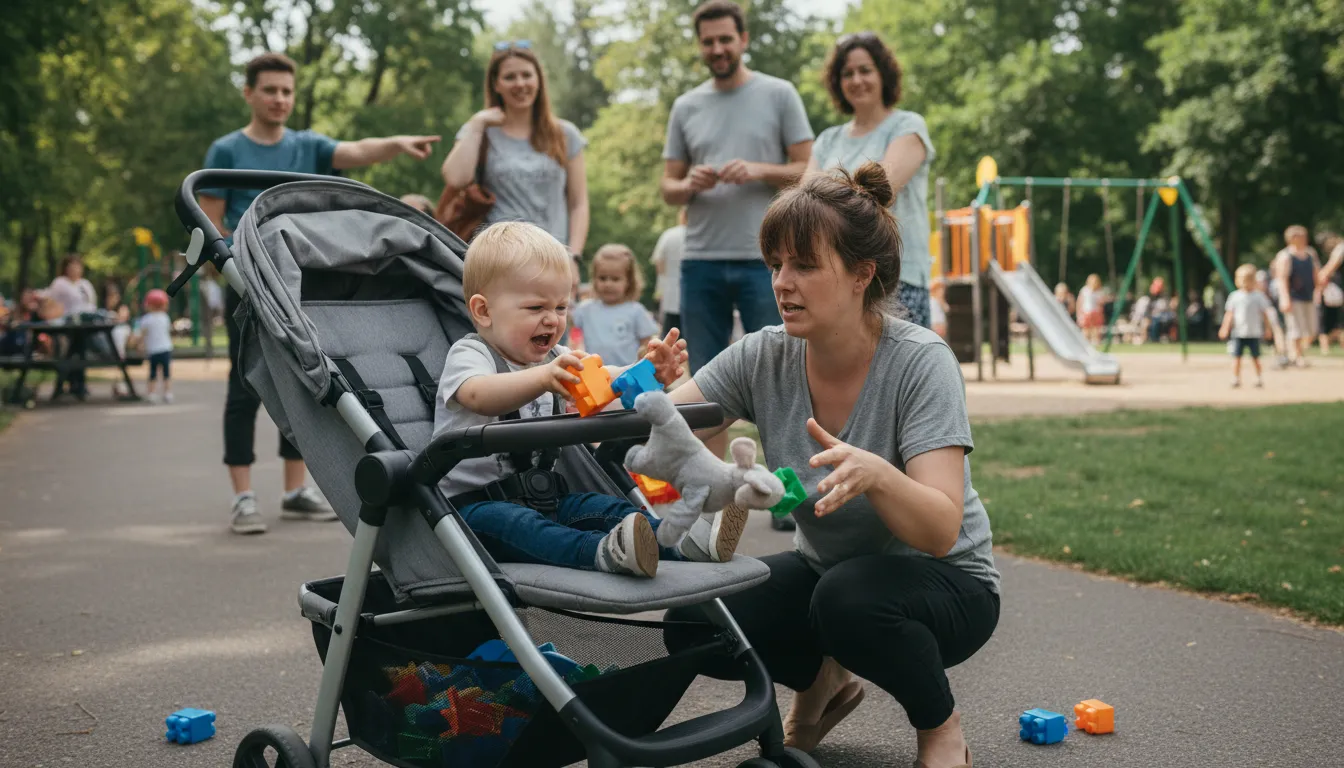Иллюстрация throw one's toys out of the pram: React angrily or childishly.