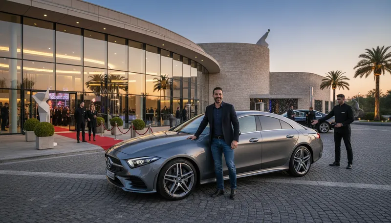 Illustration of cls: a car model by Mercedes-Benz