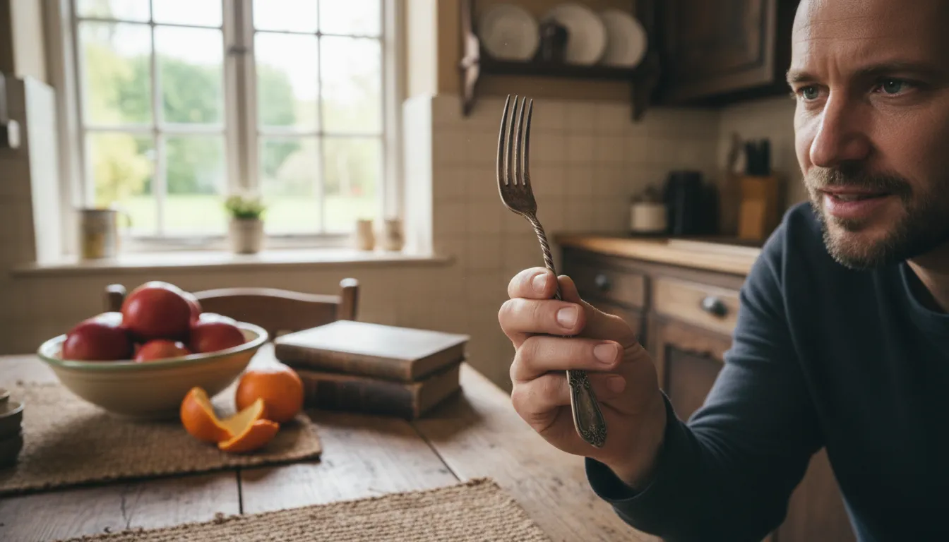 Ilustração de fork found in kitchen: a utensil used for eating or serving food