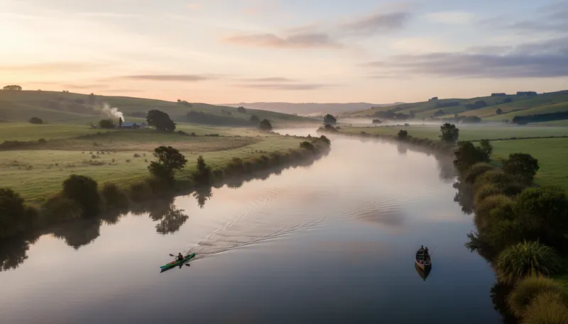 Illustration of waikato: A region in New Zealand known for farming.