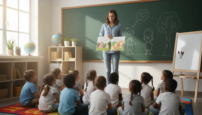 Illustration of moral of the story: The lesson or message from a narrative.
