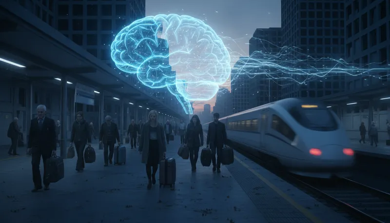 Illustration of brain drain: loss of skilled workers to other areas