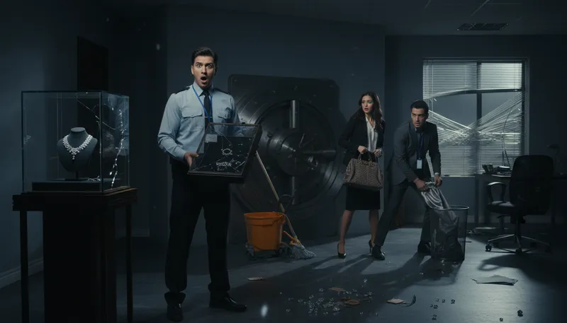 Illustration of inside job: a crime committed by someone within an organization