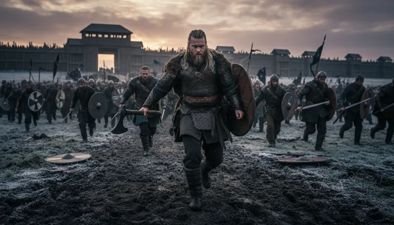 Illustration of ragnar: a name or character, often from mythology.