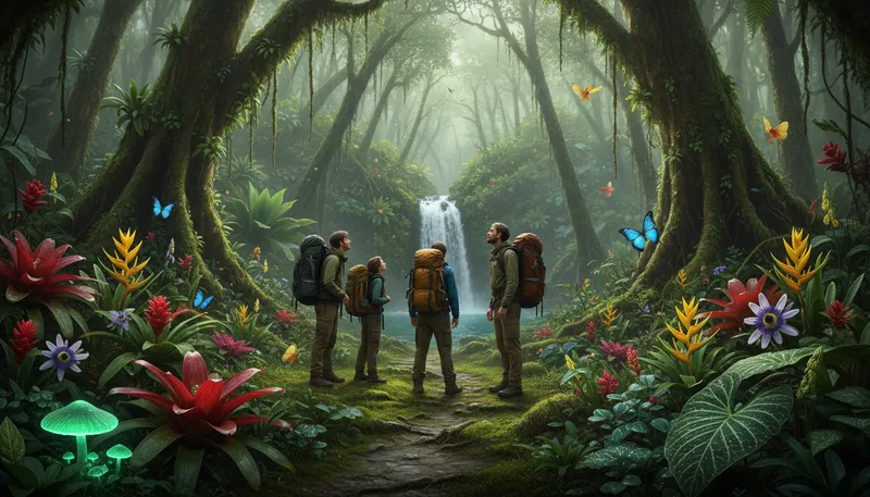 Illustration of flor: the plant life of a particular region.