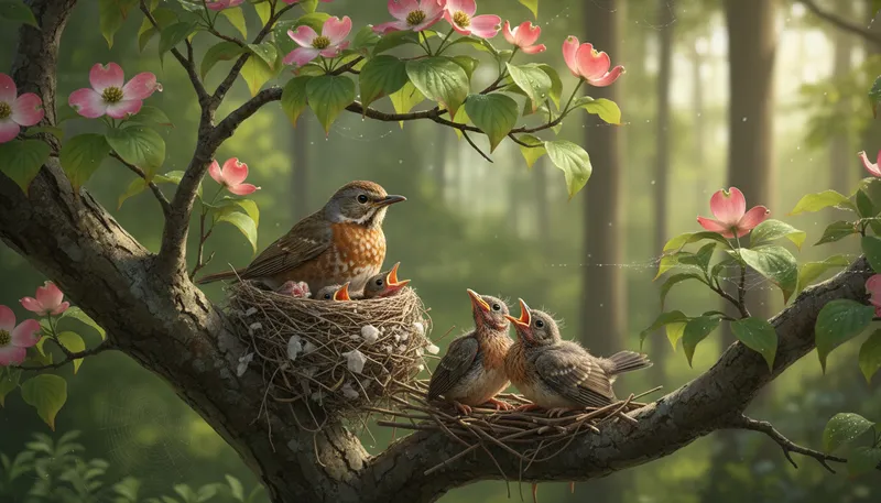 Illustration of with young: having young offspring or children.