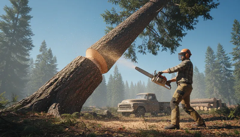Illustration of fell: To cut down or knock down.