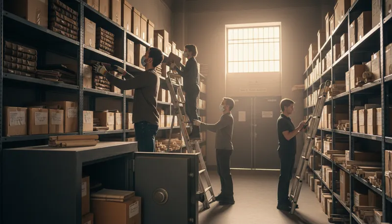 Illustration of archive: to store data or records