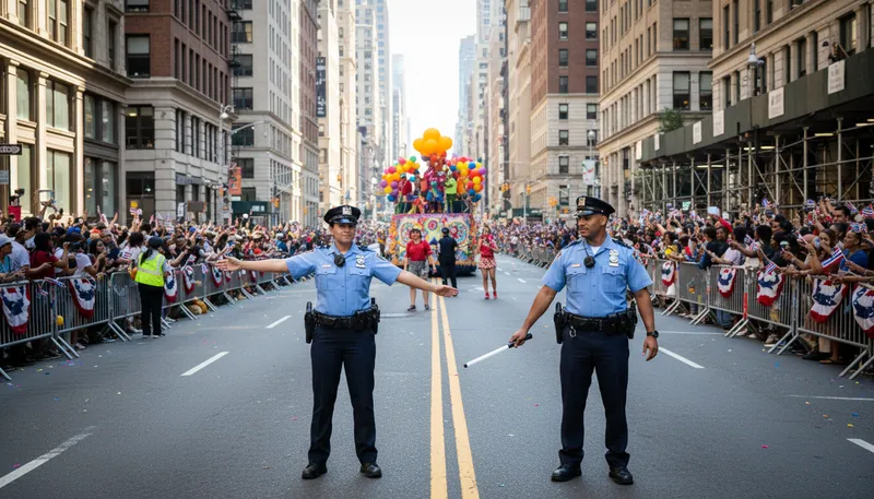 Illustration of nypd: The police department for New York City.