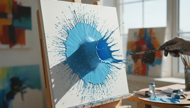 Illustration of splat: A sound made when something hits a surface wetly.
