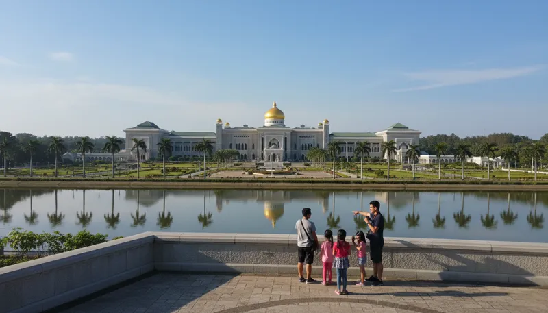 Illustration of brunei: A small, wealthy nation on Borneo island.