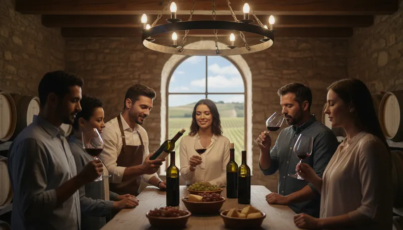 Illustration of winehouse: A place where wine is served or sold.