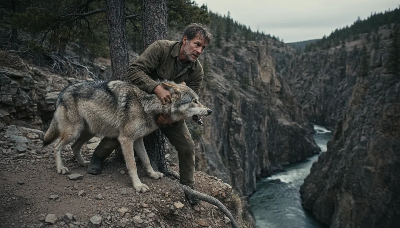 Иллюстрация have the wolf by the ear: to face a bad situation with no easy escape