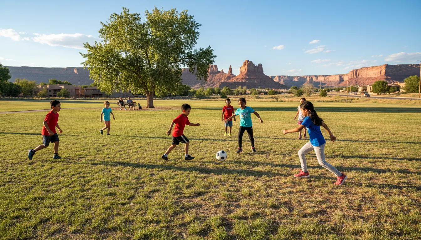 Farmington 的插图：A city in northwestern New Mexico.