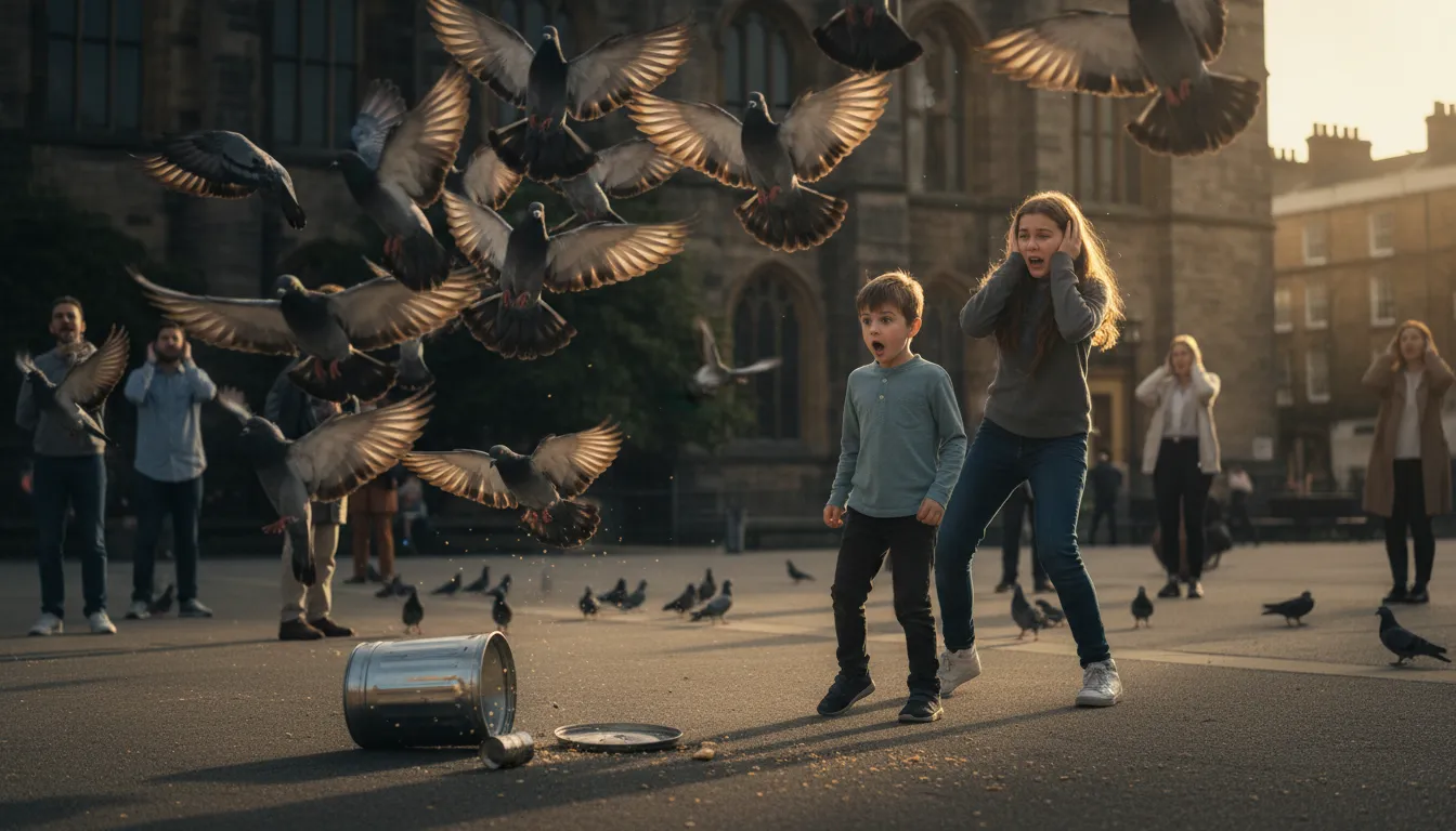 Ilustrasi chase away: make someone or something leave.