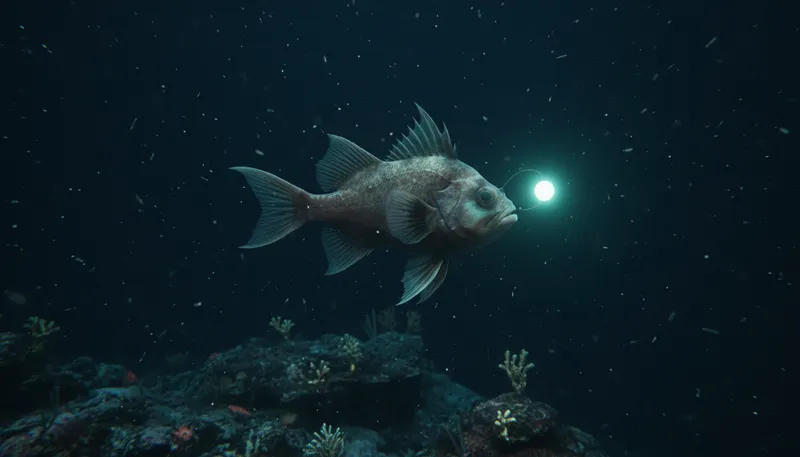 Illustration of deepwater: Referring to areas of the ocean with great depth.