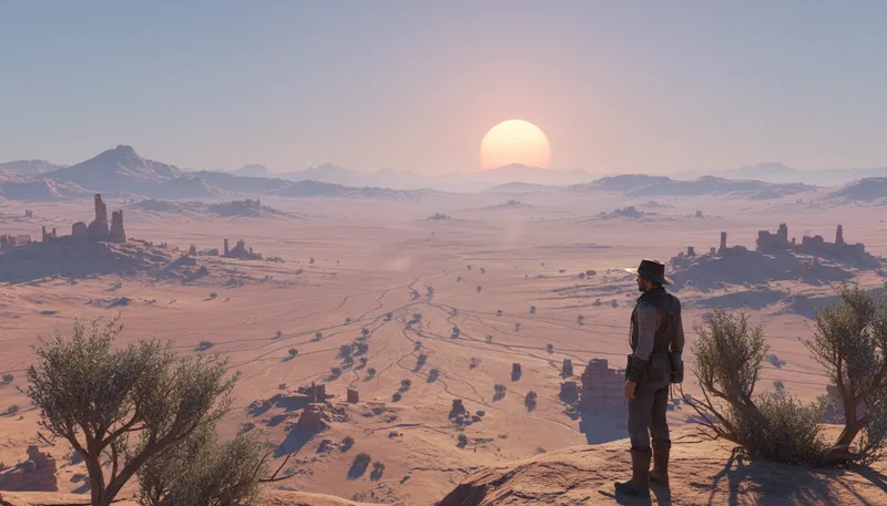 Illustration of desolate: Empty and barren, lacking people or life.