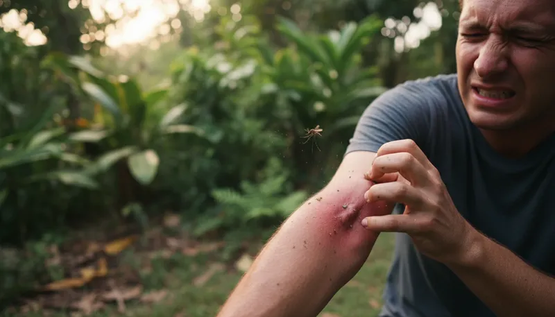 Illustration of itch: A sensation causing the desire to scratch.