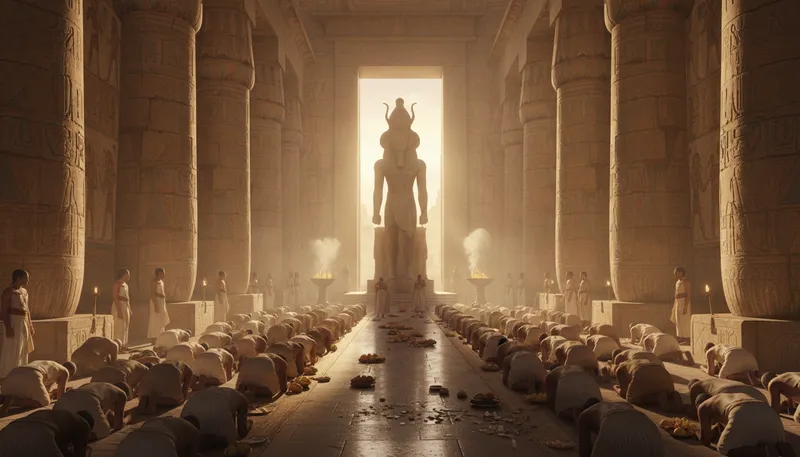 Illustration of amon: ancient Egyptian deity of creation